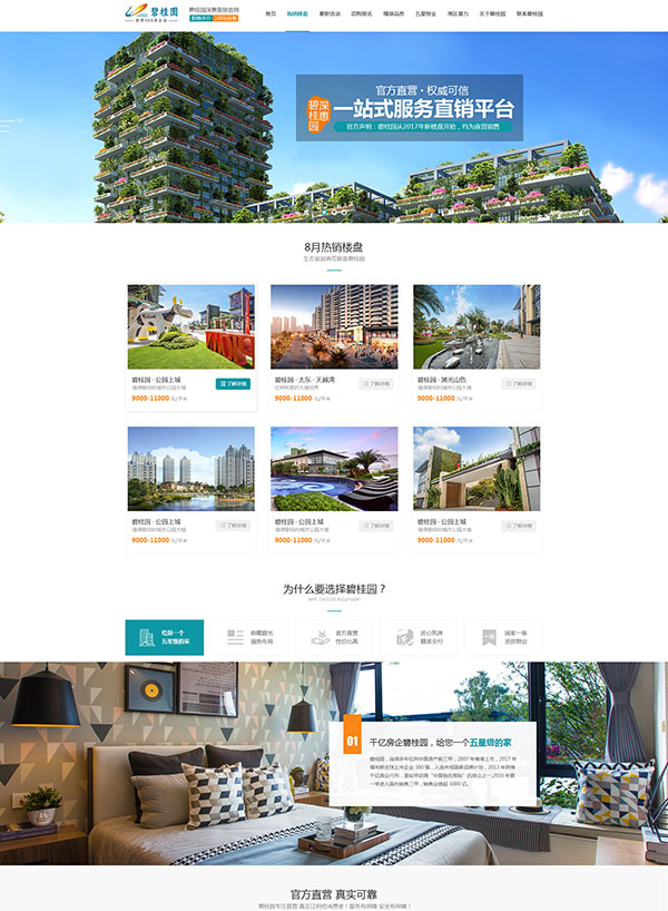碧桂园地产营销品牌网站建设案例